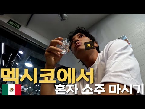 멕시코시티에서 혼자 소주 마시기 [멕시코 10] Drinking soju alone in Mexico City