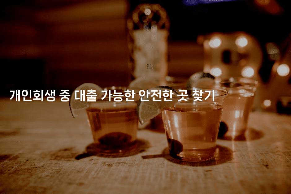 개인회생 중 대출 가능한 안전한 곳 찾기-트래블릭